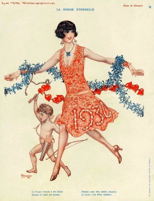 Framed Print : La Vie Parisienne 1930 1930s France cc cherubs new years eve party celebrations party Framed Print : La Vie Parisienne 1930 1930s France cc cherubs new years eve party celebrations party