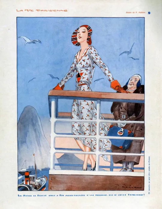 Framed Print : La Vie Parisienne 1930 1930s France cc holidays cruising cruises womens Framed Print : La Vie Parisienne 1930 1930s France cc holidays cruising cruises womens