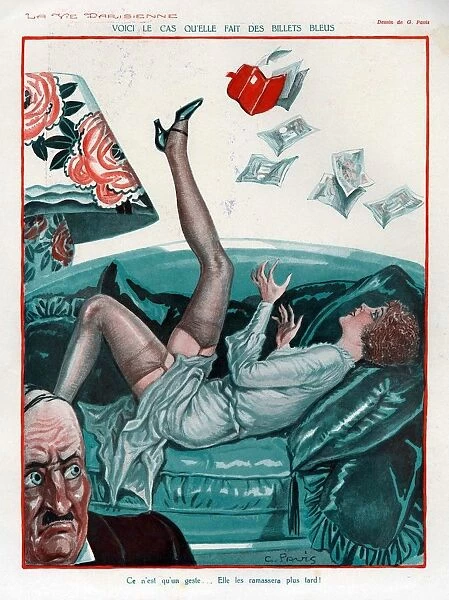La Vie Parisienne 1931 1930s France cc money erotica stockings underwear hosiery