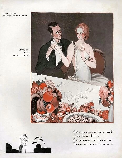 La Vie Parisienne 1931 1930s France cc monocles engagement dinner eating party restaurants