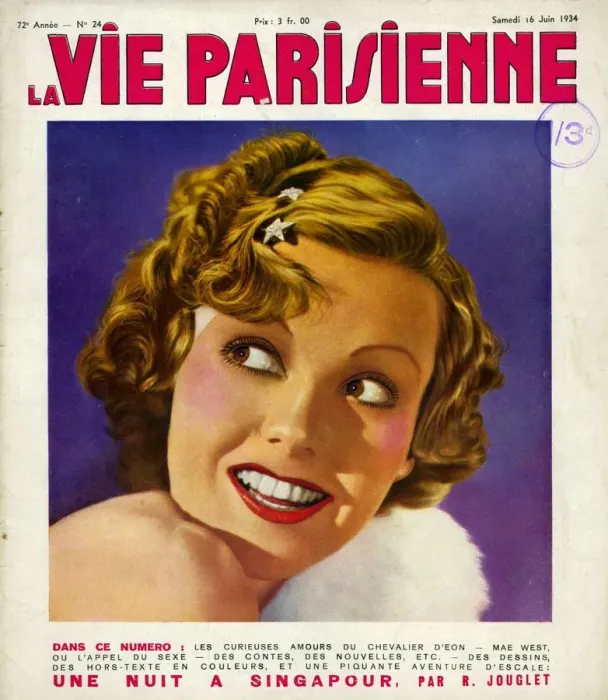 Framed Print : La Vie Parisienne 1934 1930s France glamour magazines