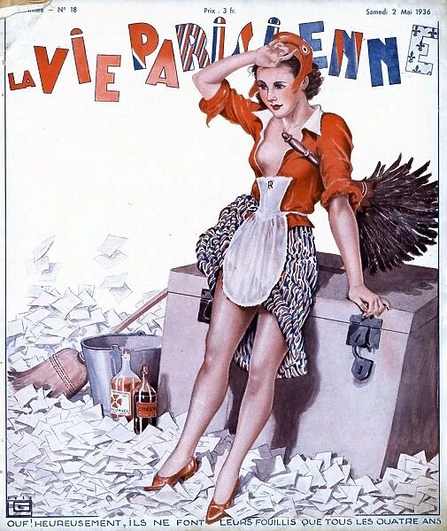La Vie Parisienne 1936 1930s France magazines maids erotica dusters elections voting