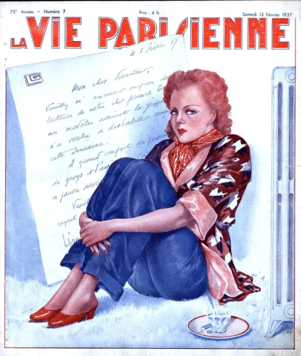 Framed Print : La Vie Parisienne 1937 1930s France magazines letters dear john breaking up jilted