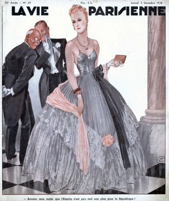 Framed Print : La Vie Parisienne 1938 1930s France magazines womens dresses glamour gowns evening-dress Framed Print : La Vie Parisienne 1938 1930s France magazines womens dresses glamour gowns evening-dress