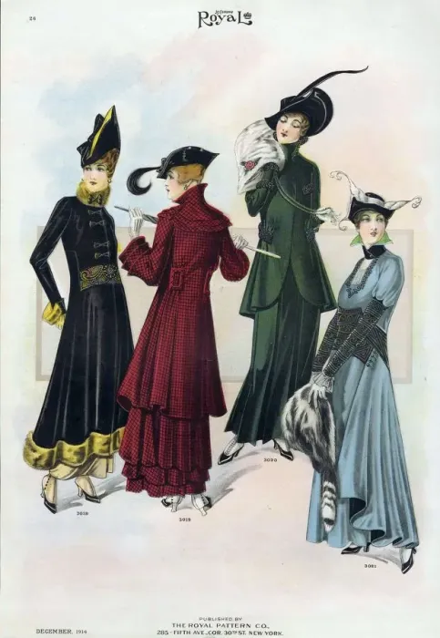 Framed Print : Le Costume Royal 1914 1910s USA cc womens coats hats Framed Print : Le Costume Royal 1914 1910s USA cc womens coats hats