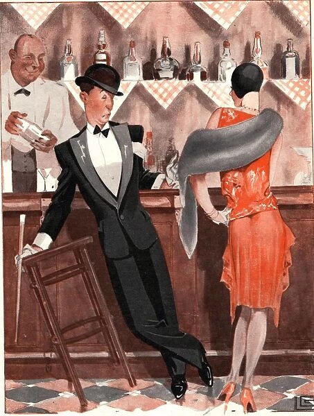 Le Sourire 1920s France bars drunks mens womens cocktails magazines mens