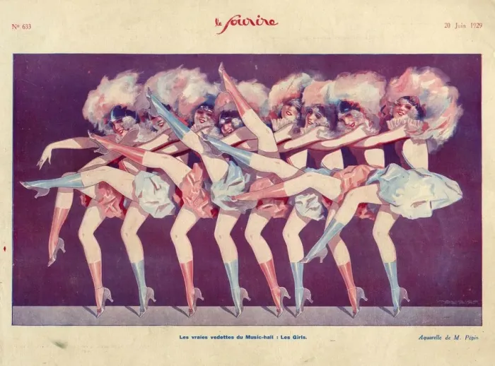Framed Print : Le Sourire 1920s France can-can cancan Paris Pigalle illustrations Framed Print : Le Sourire 1920s France can-can cancan Paris Pigalle illustrations