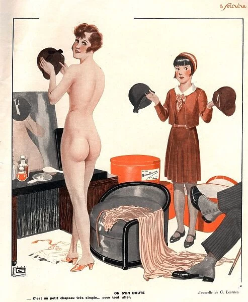 Le Sourire 1920s France erotica sales hats