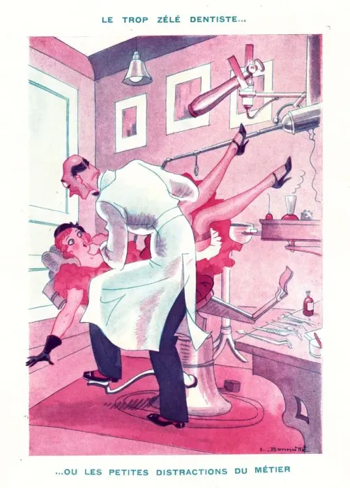 Framed Print : Le Sourire 1920s France glamour dentists erotica humour magazines Bonnotte Framed Print : Le Sourire 1920s France glamour dentists erotica humour magazines Bonnotte