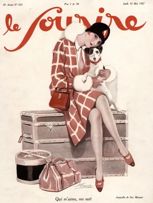Framed Print : Le Sourire 1920s France luggage holidays covers magazines Framed Print : Le Sourire 1920s France luggage holidays covers magazines