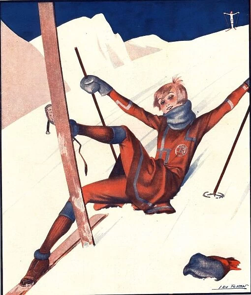 Le Sourire 1920s France winter skiing magazines sports