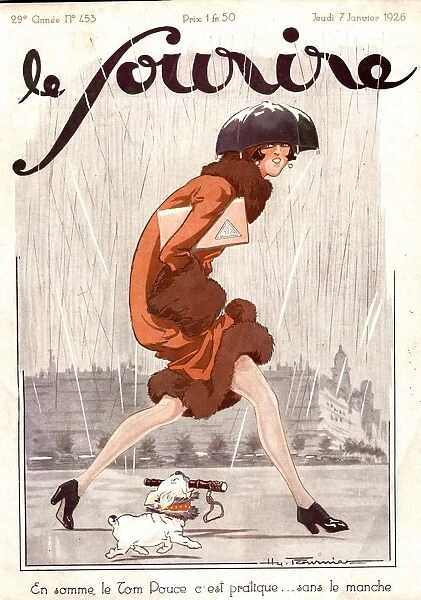 Le Sourire 1926 1920s France seasons winter raining womens magazines