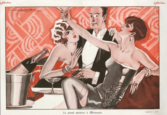 Framed Print : Le Sourire 1927 1920s France erotica drinking champagne alcohol glamour sugar daddy Framed Print : Le Sourire 1927 1920s France erotica drinking champagne alcohol glamour sugar daddy