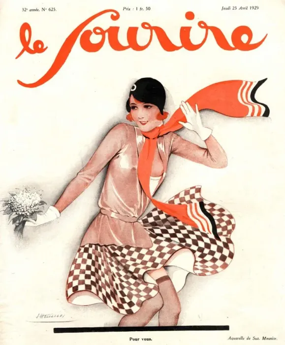 Framed Print : Le Sourire 1929 1920s France glamour seasons womens spring magazines springtime clothing Framed Print : Le Sourire 1929 1920s France glamour seasons womens spring magazines springtime clothing