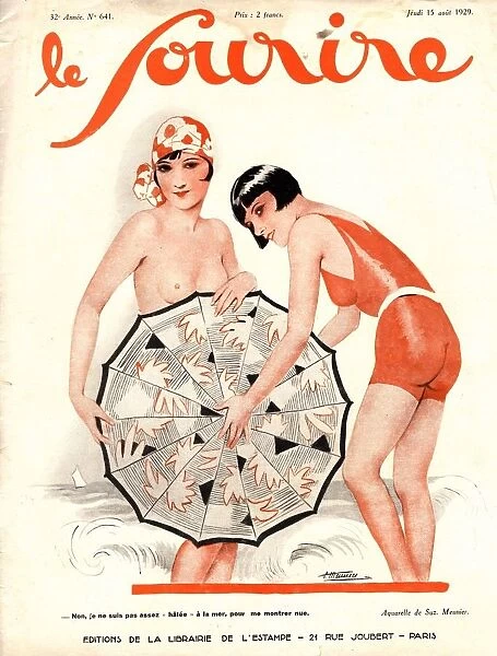 Le Sourire 1929 1920s France holidays erotica glamour swimming seaside womens swimwear