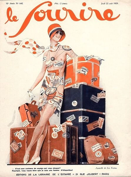 Le Sourire 1929 1920s France luggage holidays erotica magazines