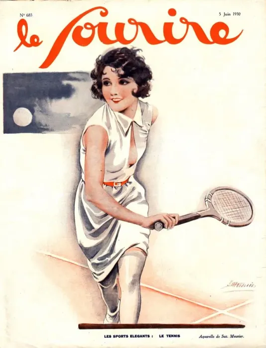 Framed Print : Le Sourire 1930 1930s France tennis womens magazines Framed Print : Le Sourire 1930 1930s France tennis womens magazines