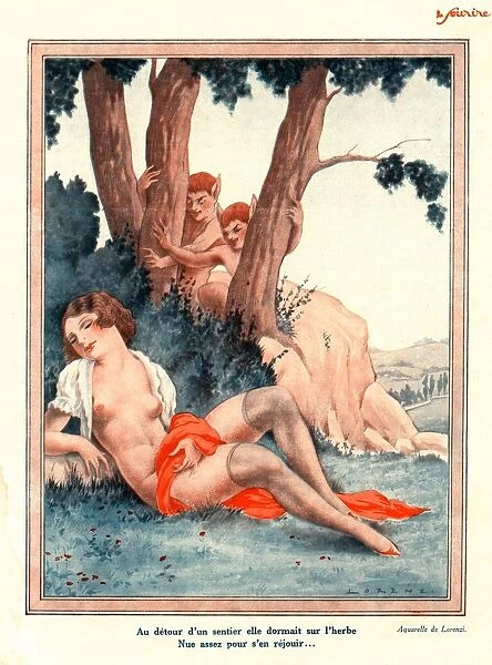 Le Sourire 1930s France glamour erotica daydreaming dreaming satyrs naked sleep magazines