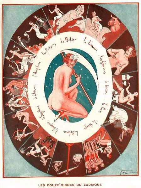 Le Sourire 1930s France signs of the zodiac le sourire erotica magazines