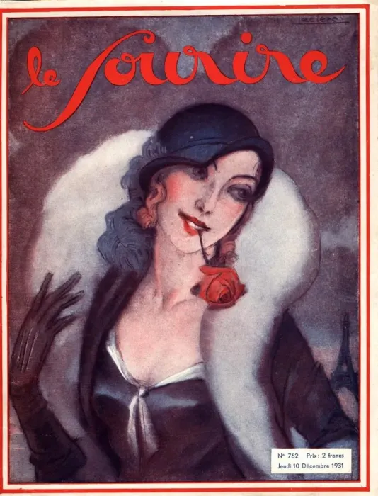 Framed Print : Le Sourire 1931 1930s France portraits glamour roses magazines Framed Print : Le Sourire 1931 1930s France portraits glamour roses magazines