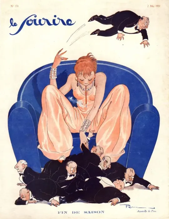 Framed Print : Le Sourire 1931 1930s France suitors glamour humour sexism discrimination magazines Framed Print : Le Sourire 1931 1930s France suitors glamour humour sexism discrimination magazines