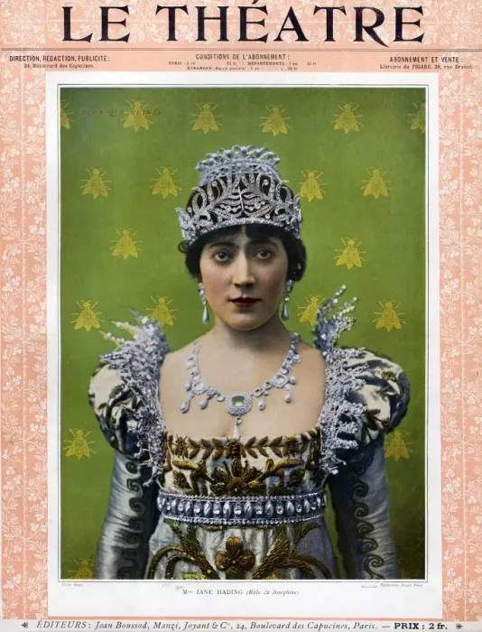Framed Print : Le Theatre 1899 1890s France magazines womens portraits humour tiaras