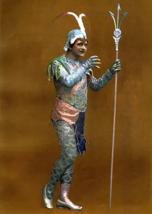 Framed Print : Le Theatre 1900s France humour fancy dress costumes reptiles Framed Print : Le Theatre 1900s France humour fancy dress costumes reptiles