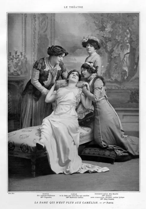 Framed Print : Le Theatre 1900s France humour friends illness sick melodrama Framed Print : Le Theatre 1900s France humour friends illness sick melodrama