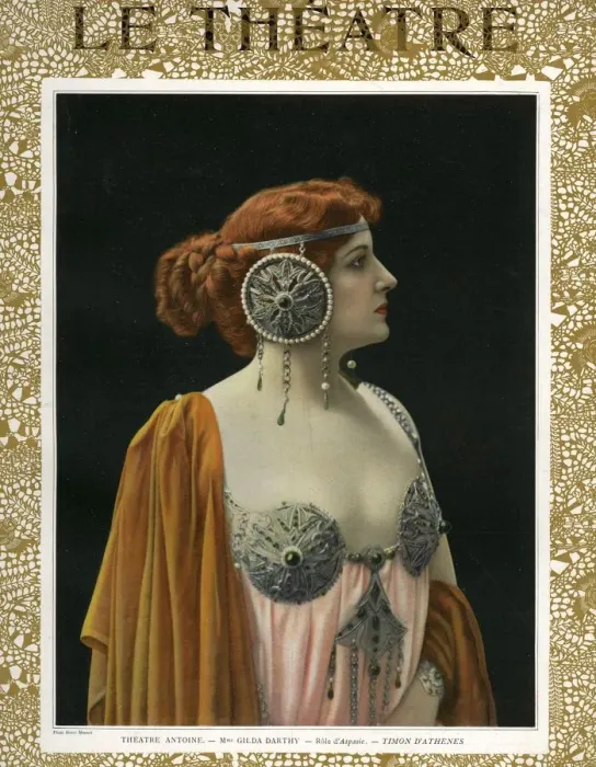 Framed Print : Le Theatre 1907 1900s France humour womens headdresses portraits magazines Framed Print : Le Theatre 1907 1900s France humour womens headdresses portraits magazines