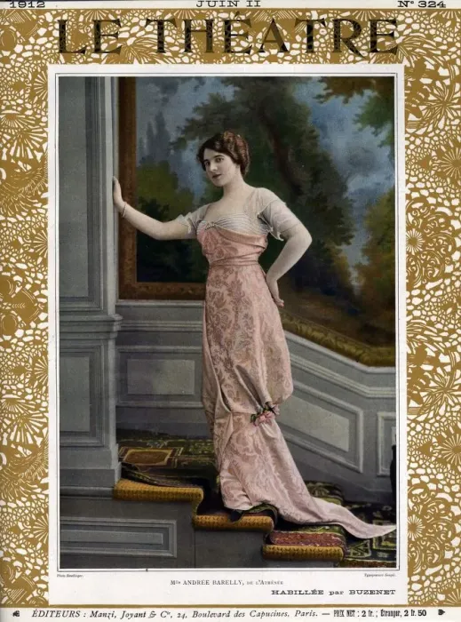 Framed Print : Le Theatre 1912 1910s France magazines portraits dresses Framed Print : Le Theatre 1912 1910s France magazines portraits dresses