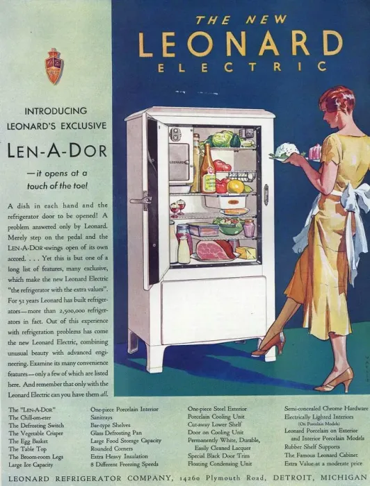 Framed Print : Leonard 1920s USA fridges refridgerators refrigerators len-a-dor Framed Print : Leonard 1920s USA fridges refridgerators refrigerators len-a-dor