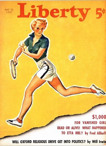 Liberty 1937 1930s USA tennis magazines