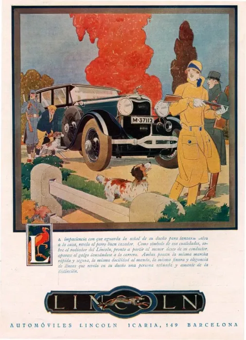 Framed Print : Lincoln - please note that the text is in Spanish 1929 1920s USA cc cars hunting Framed Print : Lincoln - please note that the text is in Spanish 1929 1920s USA cc cars hunting