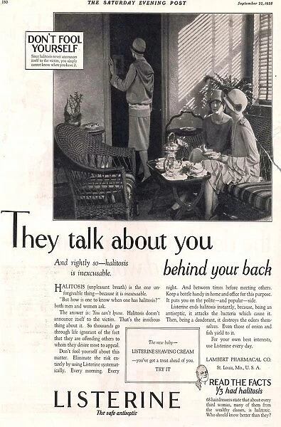 Listerine 1920s USA bad breath