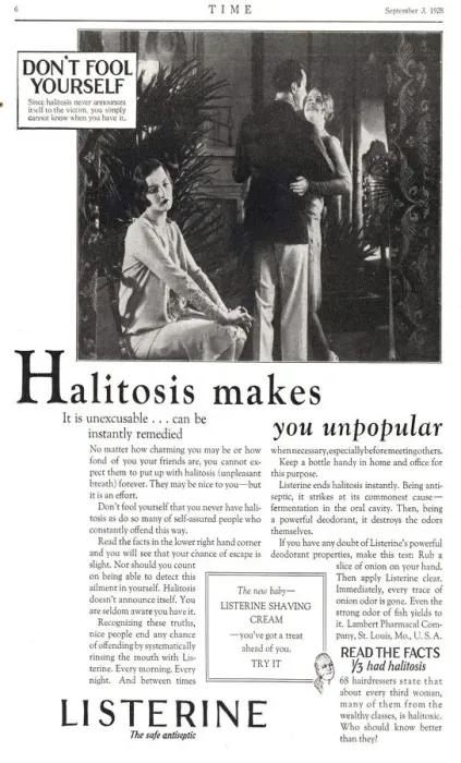 Framed Print : Listerine 1920s USA bad breath fear halitosis mouthwash gargle rescan Framed Print : Listerine 1920s USA bad breath fear halitosis mouthwash gargle rescan