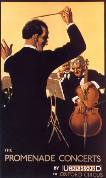 Framed Print : London Transport 1920s UK proms oxford circus tube underground conductors orchestras