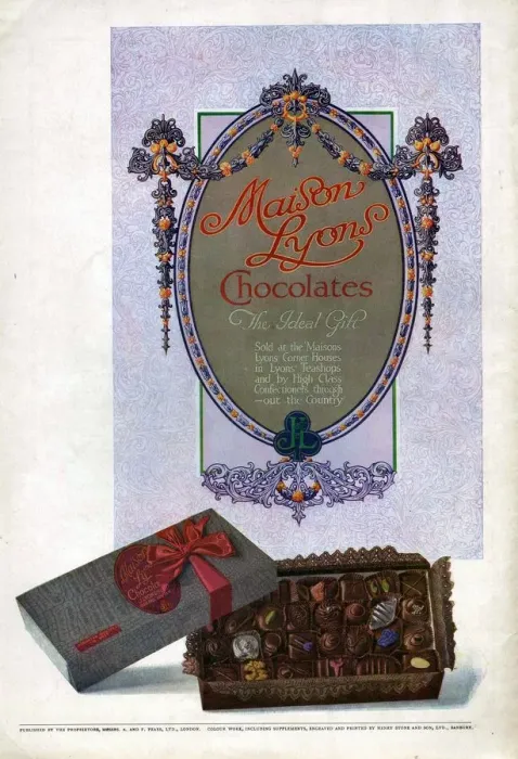 Framed Print : Maison Lyons 1923 1920s UK cc chocolates confectionery Framed Print : Maison Lyons 1923 1920s UK cc chocolates confectionery