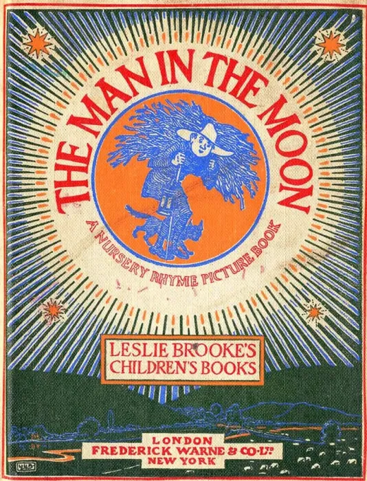 Framed Print : The Man In The Moon 1920s UK mcitnt illustrations childrens nursery rhymes childrens