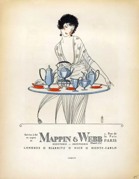 Framed Print : Mappin and Webb 1920s France cc tea coffee silver service