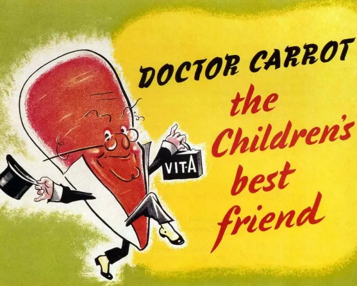 Framed Print : Ministry of Food 1940s UK characters carrots logos dr carrot Framed Print : Ministry of Food 1940s UK characters carrots logos dr carrot