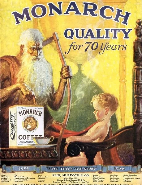Monarch 1920s USA coffee old father time