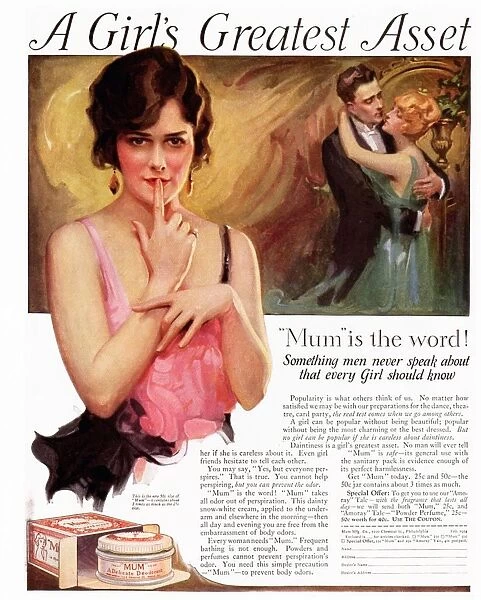 Mum 1920s USA deodorants