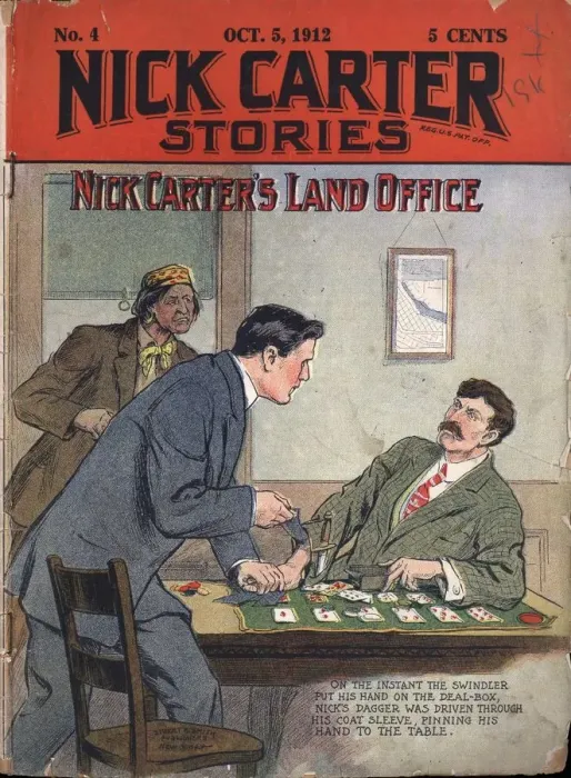 Framed Print : Nick Carter Stories 1912 1910s USA detectives magazines