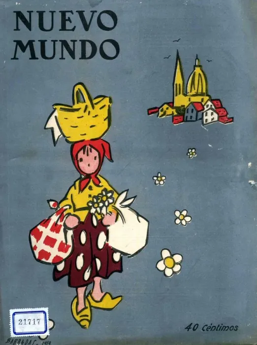 Framed Print : Nuevo Mundo 1919 1910s Spain cc magazines flowers flower-girls runaways leaving home