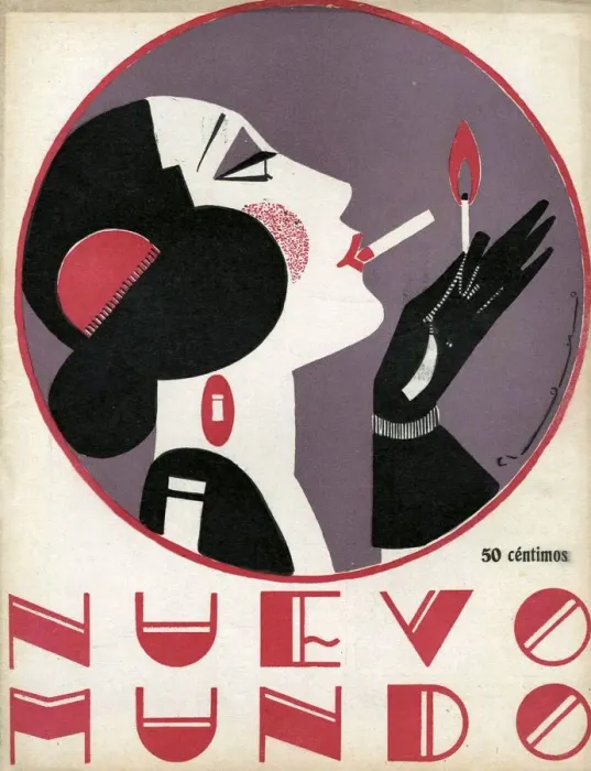 Framed Print : Nuevo Mundo 1923 1920s Spain cc magazines women art deco portraits womens Framed Print : Nuevo Mundo 1923 1920s Spain cc magazines women art deco portraits womens