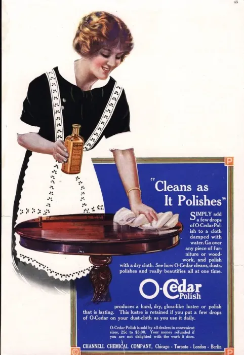 Framed Print : O-Cedar 1910s USA polish dusting products Framed Print : O-Cedar 1910s USA polish dusting products
