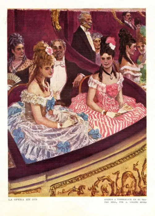Framed Print : Opera Box 1920s spain cc opera boxes theatres womens ballgowns dresses audiences Framed Print : Opera Box 1920s spain cc opera boxes theatres womens ballgowns dresses audiences