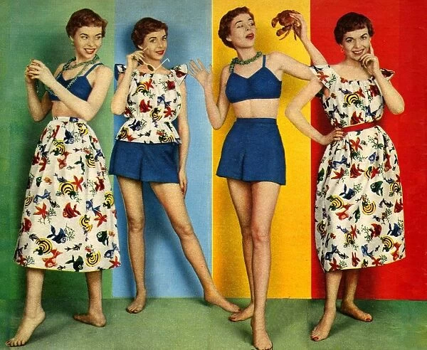 The Patterns Shop 1952 1950s UK womens dresses womens swimwear shorts bikinis skirts
