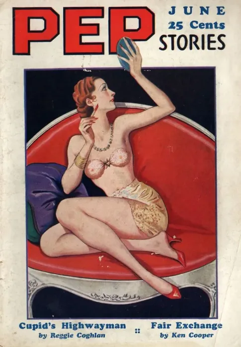 Framed Print : Pep Stories 1930s USA glamour pin-ups pulp fiction magazines mens Framed Print : Pep Stories 1930s USA glamour pin-ups pulp fiction magazines mens