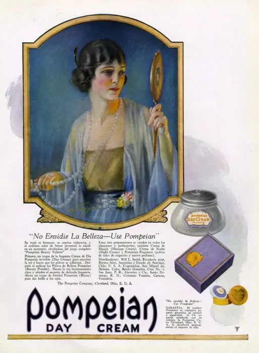 Framed Print : Pompeian Day Cream 1920s USA cc vanity mirrors pearls womens beauty Framed Print : Pompeian Day Cream 1920s USA cc vanity mirrors pearls womens beauty